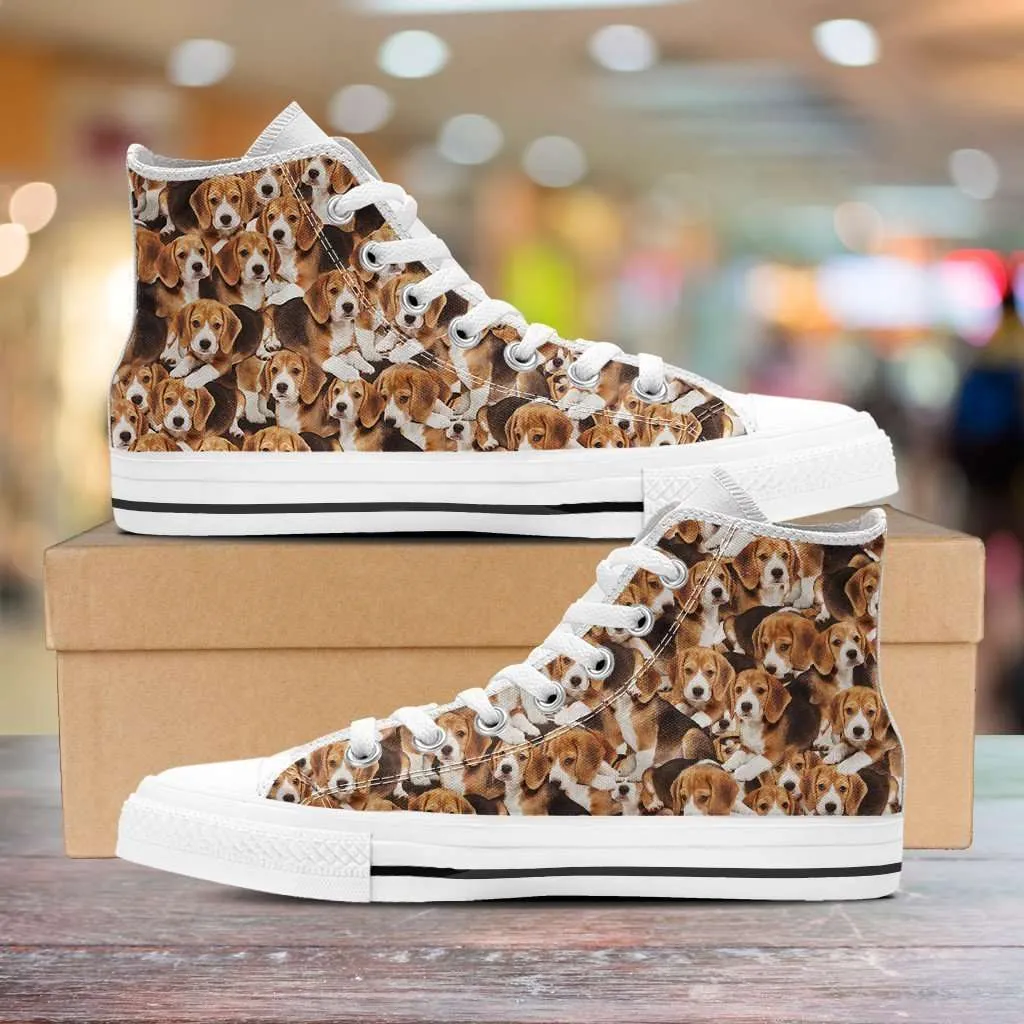 Beagles Canvas Canvas High Top Shoes
