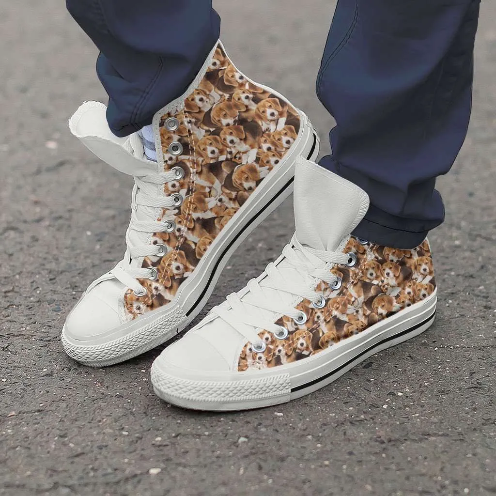 Beagles Canvas Canvas High Top Shoes