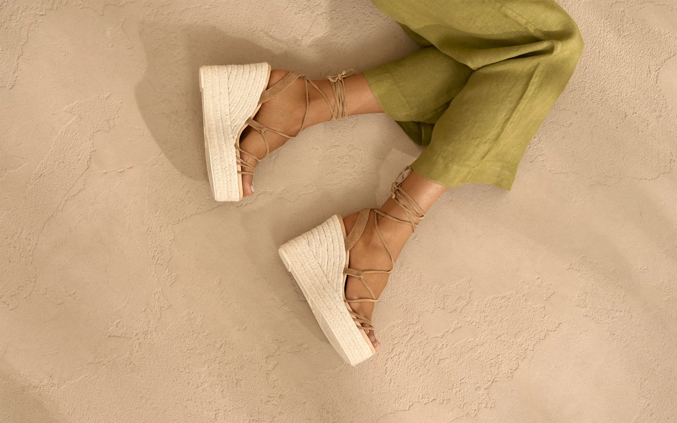 Portofino Soft Suede Wedge Espadrilles - L87WA -  Alex Rivière Studio x Manebí Tobacco