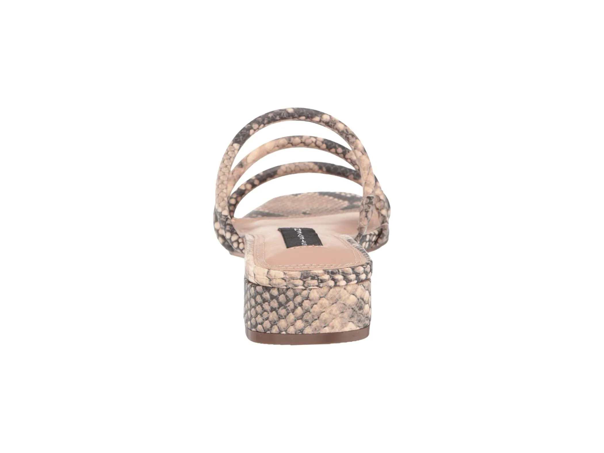 Steve Madden HADES Beige Snake Slip On Pointed toe Flat Slide Sandals